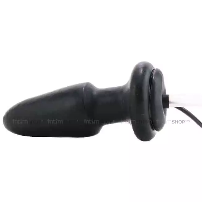 Анальная надувная пробка Lux Fetish Inflatable Vibrating Butt Plug с вибрацией, черный