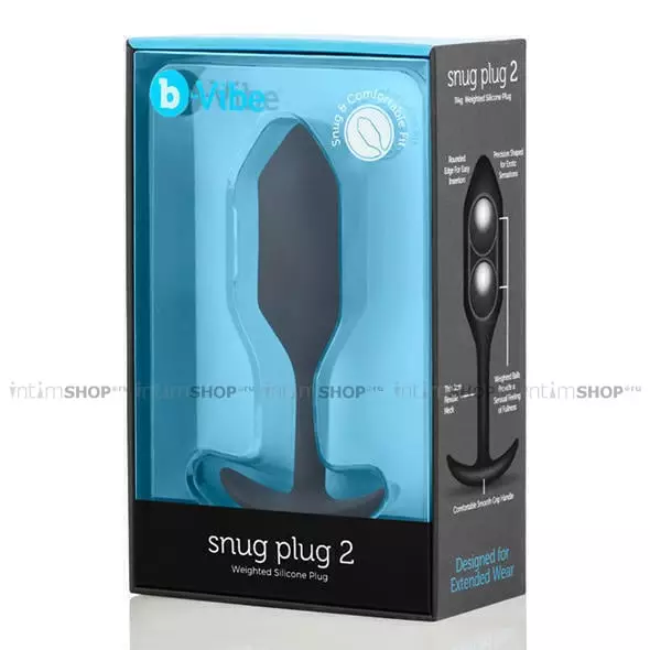 Анальная пробка b-Vibe Snug Plug 2, черная