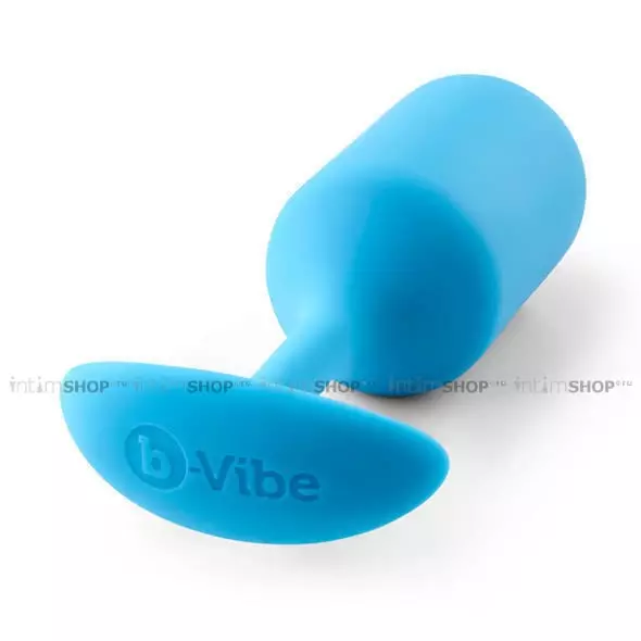 Анальная пробка b-Vibe Snug Plug 3, голубая