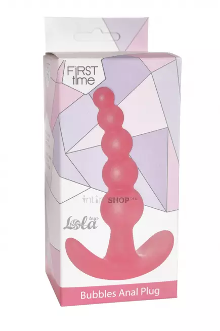 Анальная пробка Lola Toys First Time Bubbles Anal Plug, розовая