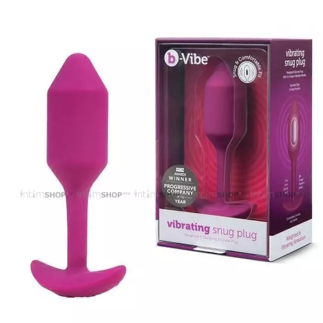 Анальная пробка с вибрацией b-Vibe Vibrating Snug Plug 2, сиреневая