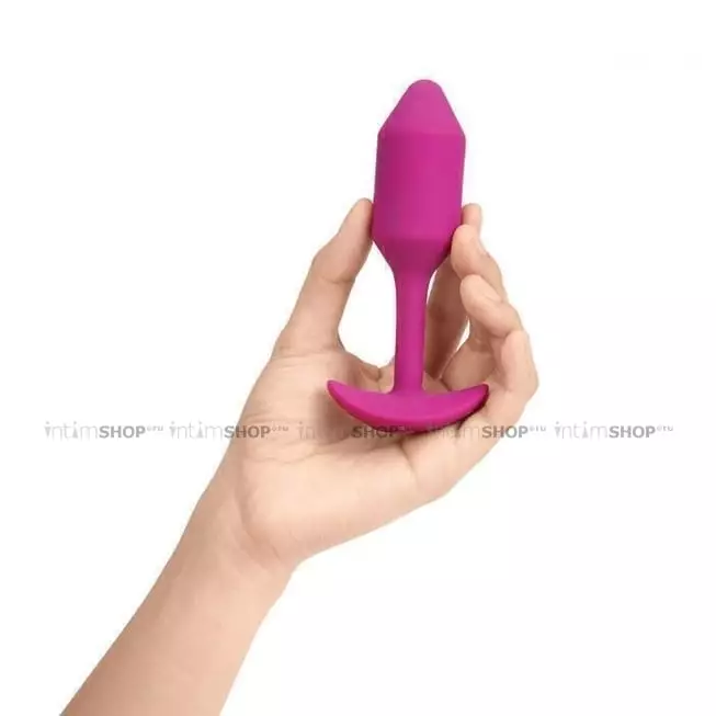 Анальная пробка с вибрацией b-Vibe Vibrating Snug Plug 2, сиреневая