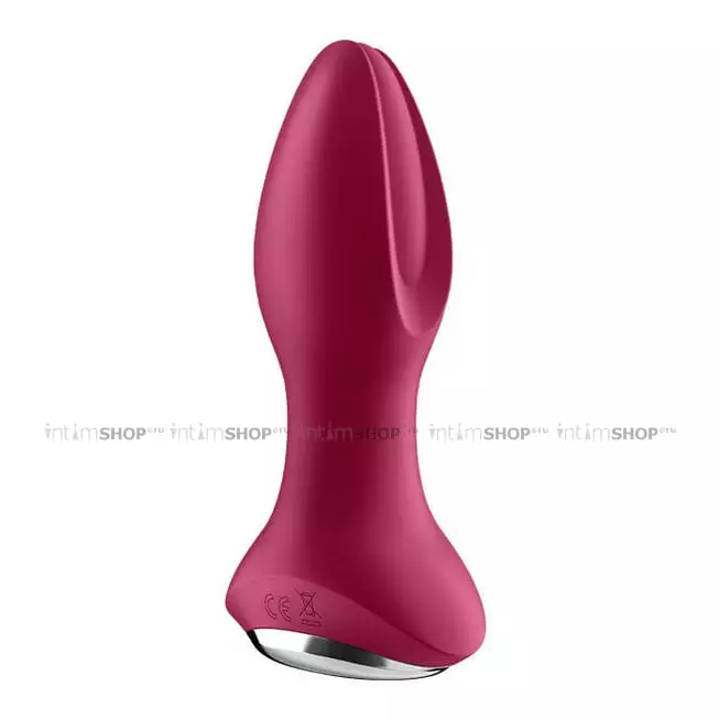 Анальная пробка с вибрацией и римминг эффектом Satisfyer Rotator Plug 2+, ягодная