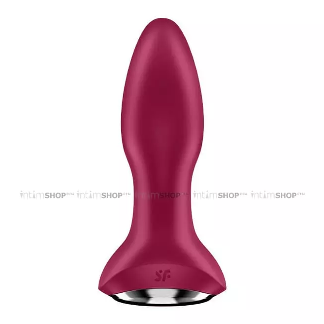 Анальная пробка с вибрацией и римминг эффектом Satisfyer Rotator Plug 2+, ягодная