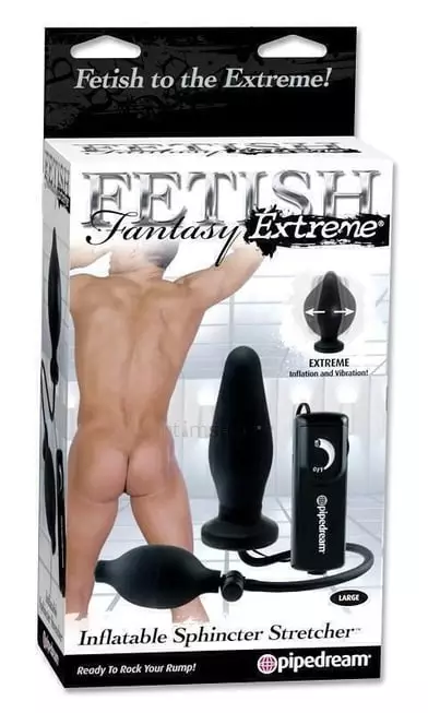 Анальная пробка с вибрацией Pipedream Fetish Fantasy Extreme Inflatable Sphincter Stretcher, черный