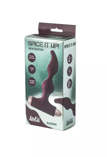 Анальная вибропробка New Edition Elation Lola Toys Spice It Up, бордовый