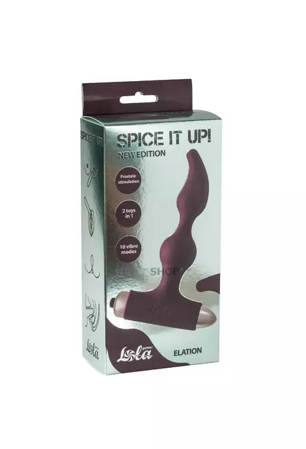 Анальная вибропробка New Edition Elation Lola Toys Spice It Up, бордовый