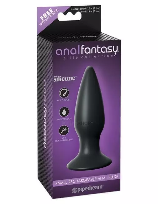 Анальная вибропробка Pipedream Elite Anal Fantasy Elite Collection S, черный