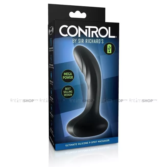 Анальная вибропробка Pipedream Sir Richard's Control Ultimate P-Spot, черный