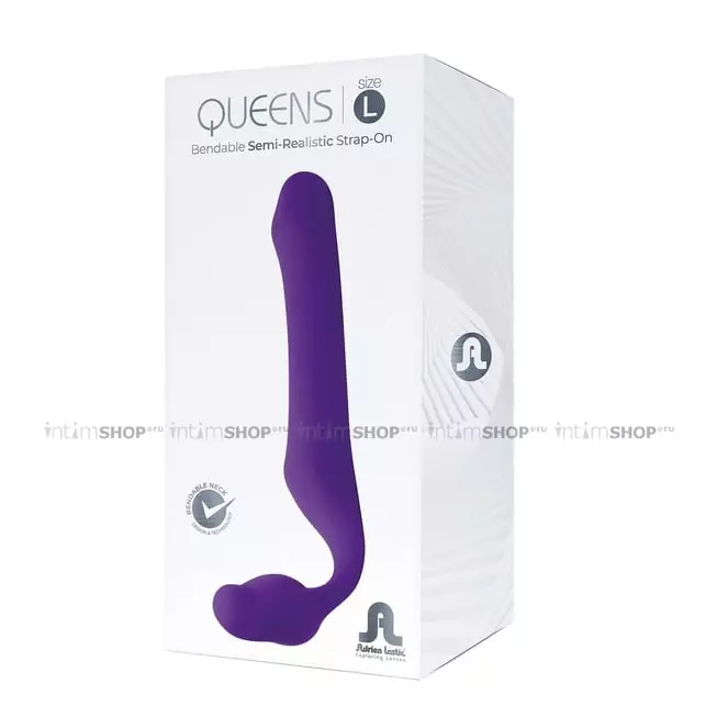 Безремневой страпон Adrien Lastic Queens L, темно-сиреневый