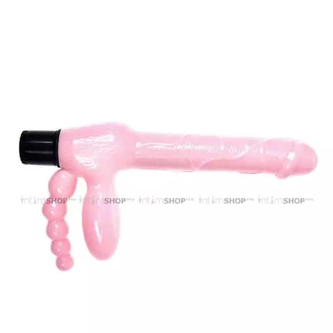 Безремневой страпон с вибрацией Baile Super Strapless Dildo, розовый