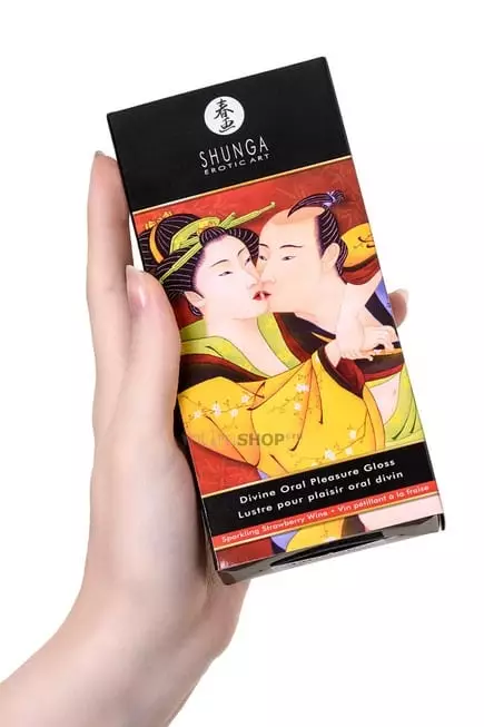 Блеск для губ 3 в 1 Shunga Oral Pleasure Gloss Клубника с шампанским, 10 мл