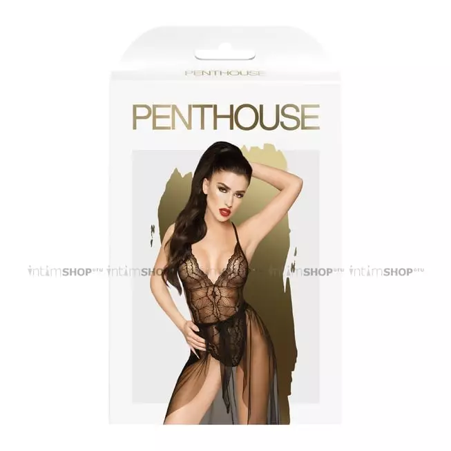 Боди c юбкой Penthouse Best Foreplay, черный, S/M