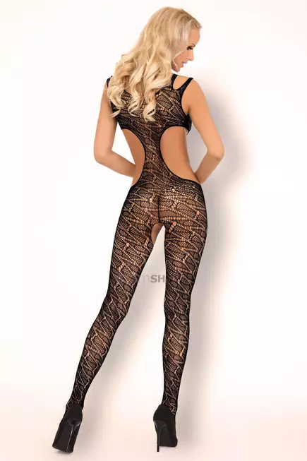 Боди LivCo Corsetti Fashion LC 17335 Ainas bodystocking, Чёрный, S/M/L