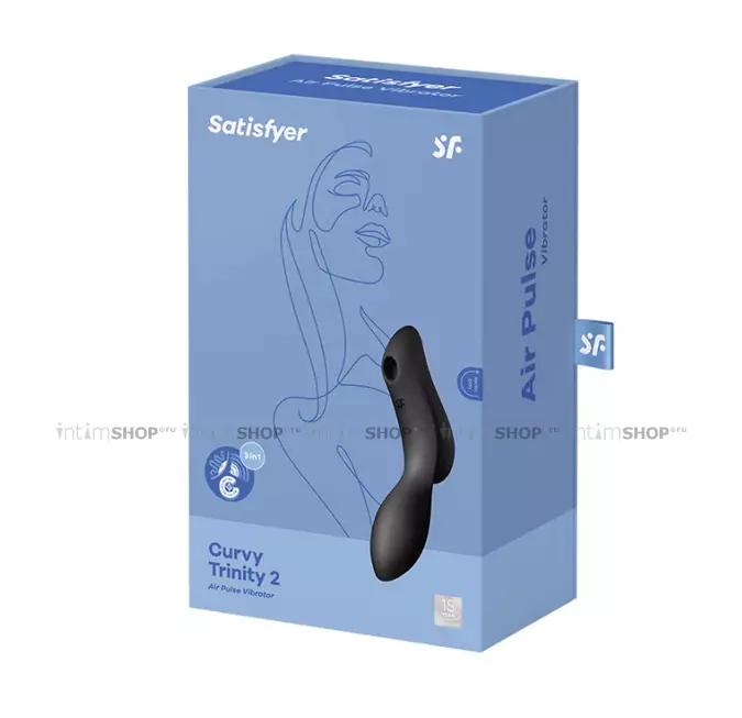 Двойной вибростимулятор Satisfyer Curvy Trinity 2, черный