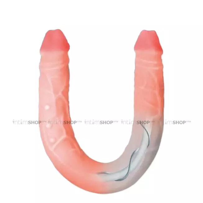 Двухсторонний фаллоимитатор с фиксацией формы Lola Toys Sexual Instinct 47.6 см, телесный