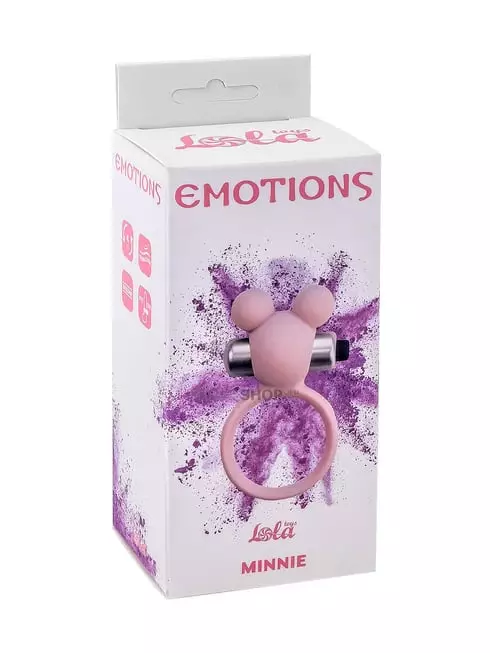 Эрекционное кольцо Lola Toys Emotions Minnie с вибропулей, розовое