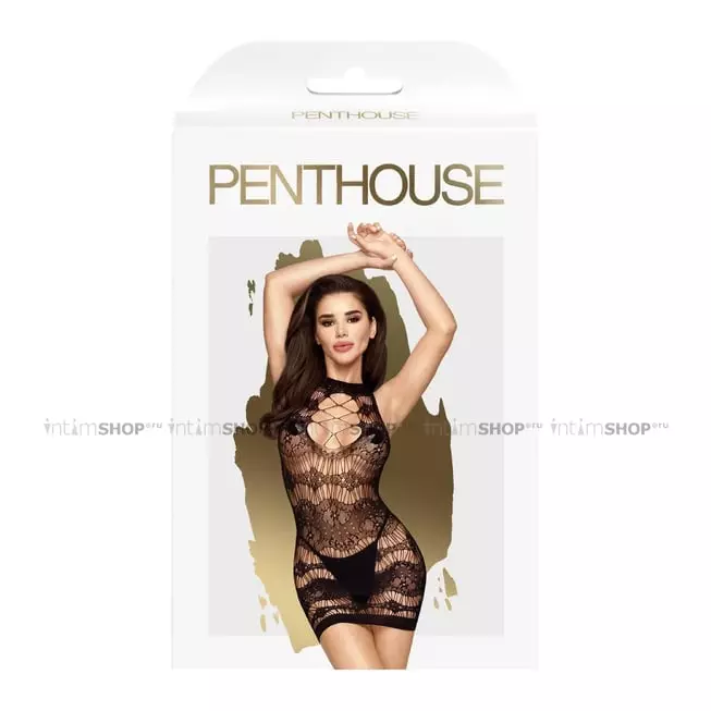 Эротическое платье Penthouse Eye Catcher, черный, XL