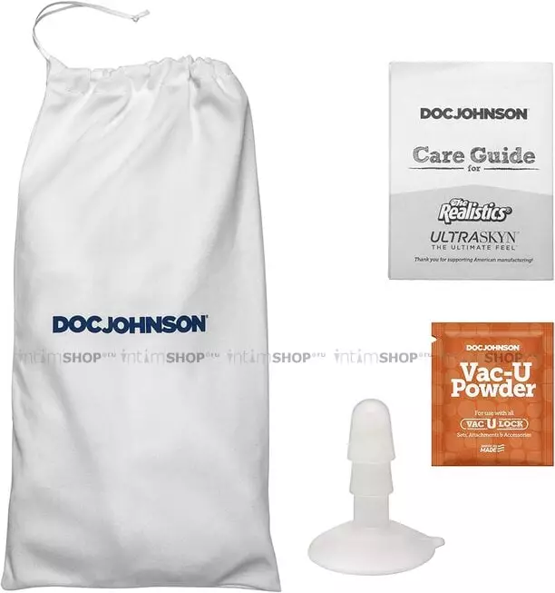 Фаллоимитатор Doc Johnson Signature Cocks Ultraskyn Small Hands 23.5 см, телесный