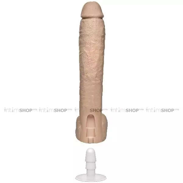 Фаллоимитатор Doc Johnson Vac-U-Lock The Naturals Dong with Balls 29.8 см, телесный