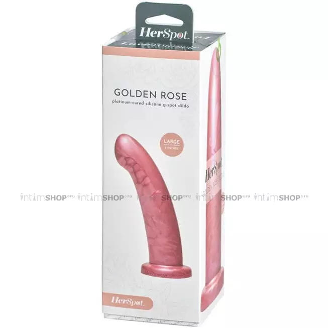 Фаллоимитатор Fleshlight Her Spot Golden Rose Large 17.8 см, розовый