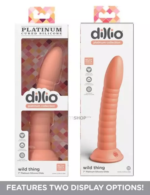 Фаллоимитатор на присоске Pipedream Wild Thing Dillio Platinum Collection 19.7 см, телесный