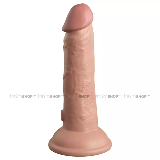 Фаллоимитатор-реалистик PipeDream King Cock Elite Dual Density 17.8 см, телесный