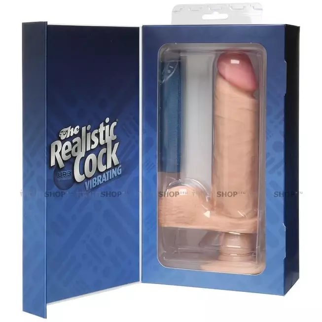 Фаллоимитатор с вибрацией Doc Johnson The Realistic Cock Vibrating 8