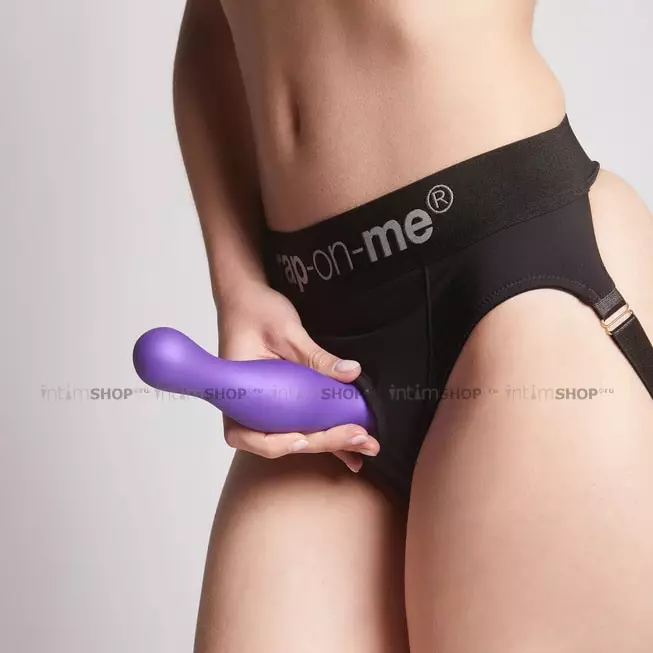 Фаллоимитатор Strap-on-me Dildo Plug Curvy L 16 см, фиолетовый металлик