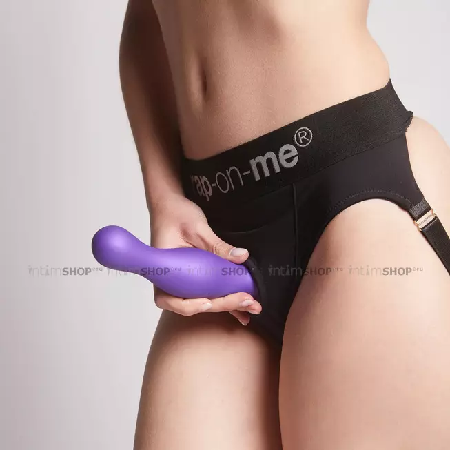 Фаллоимитатор Strap-on-me Dildo Plug Curvy M 15.5 см, фиолетовый металлик