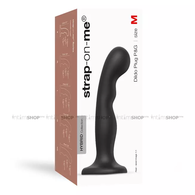 Фаллоимитатор Strap-on-me Dildo Plug P&G M 16.5 см, черный