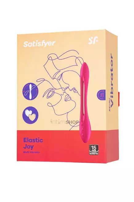 Гибкий вибратор с фиксацией формы Satisfyer Elastic Joy, красный