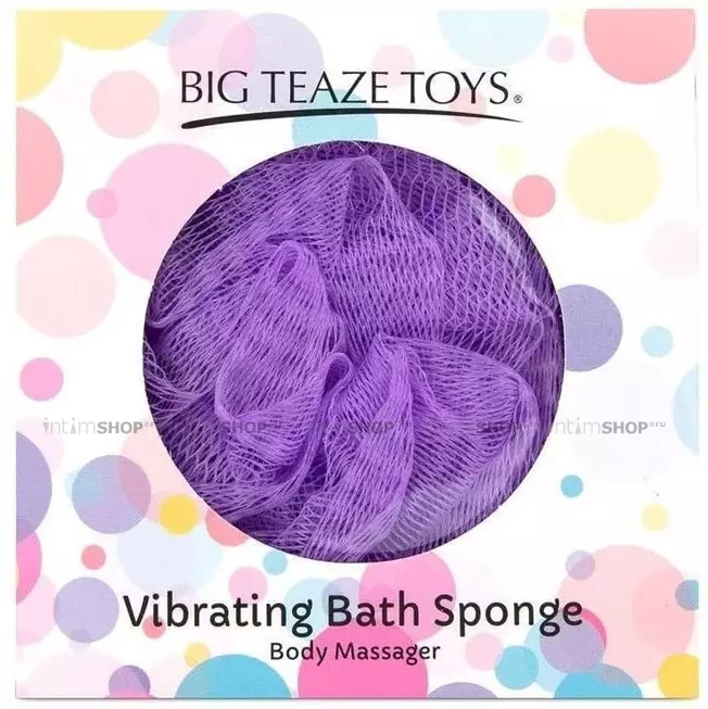 Губка для ванны с вибропулей Big Teaze Toys Bath Sponge Vibrating, фиолетовый