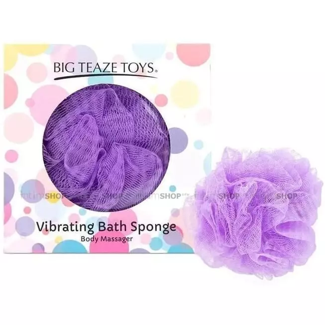 Губка для ванны с вибропулей Big Teaze Toys Bath Sponge Vibrating, фиолетовый