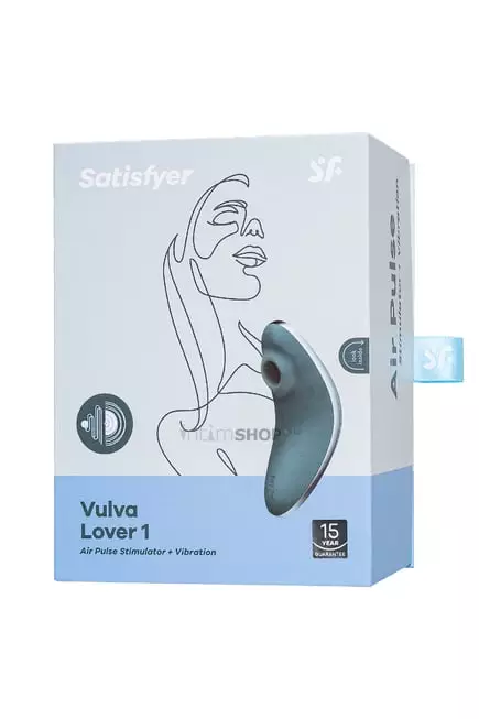 Клиторальный стимулятор c вибрацией Satisfyer Vulva Lover 1, синий