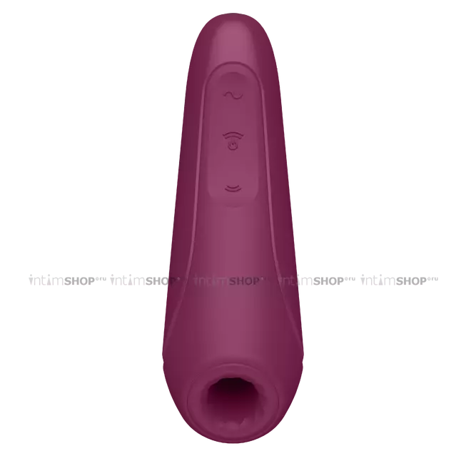 Клиторальный стимулятор с вибрацией Satisfyer Curvy 1+, бордовый