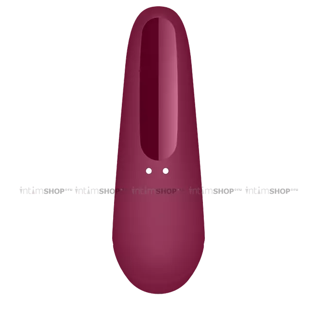 Клиторальный стимулятор с вибрацией Satisfyer Curvy 1+, бордовый