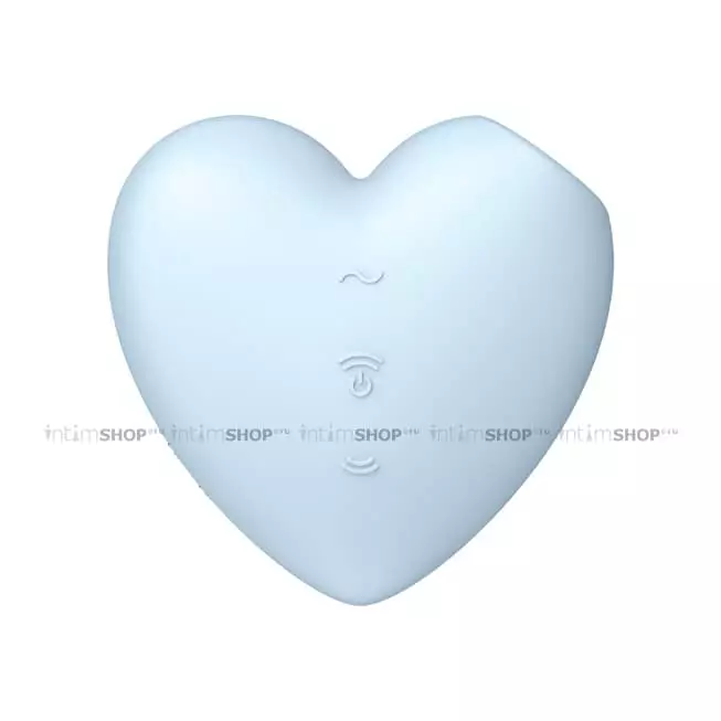 Клиторальный стимулятор с вибрацией Satisfyer Cutie Heart, голубой