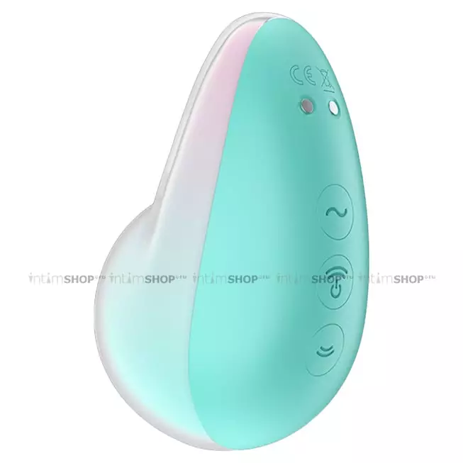 Клиторальный стимулятор с вибрацией Satisfyer Pixie Dust, бирюзово-розовый