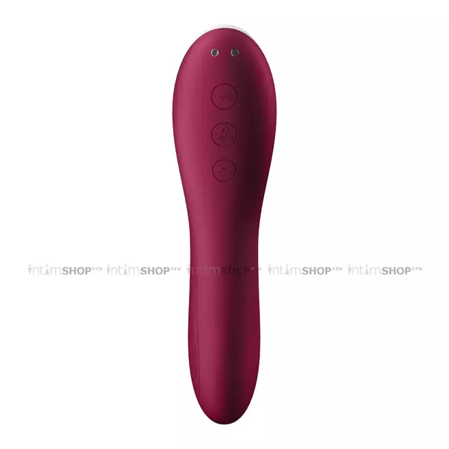 Клиторальный стимулятор+вибратор 2 в 1 Satisfyer Dual Crush, красный