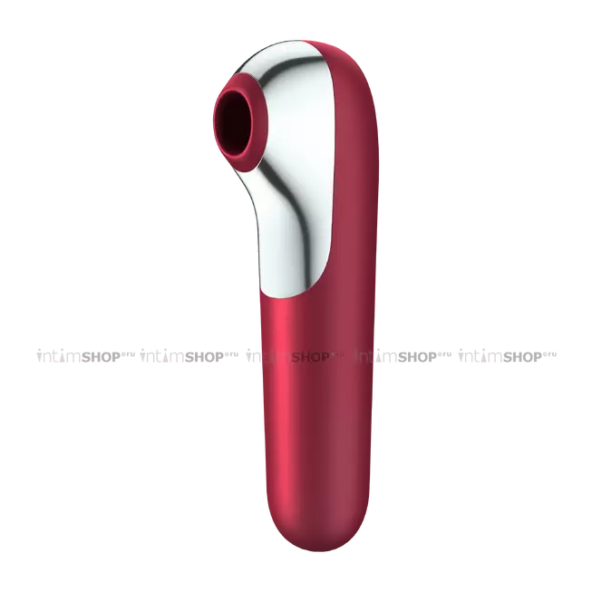 Клиторальный стимулятор+вибратор 2 в 1 Satisfyer Dual Love, красный