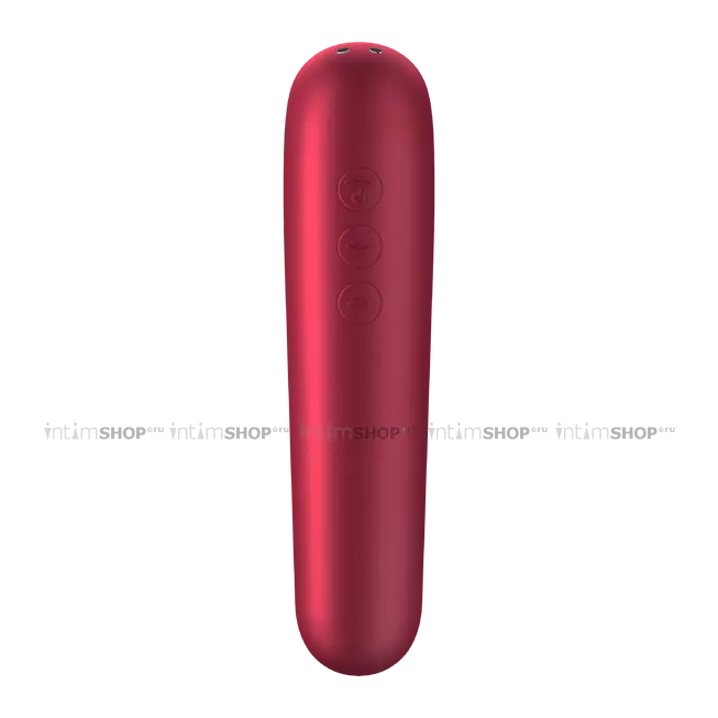 Клиторальный стимулятор+вибратор 2 в 1 Satisfyer Dual Love, красный