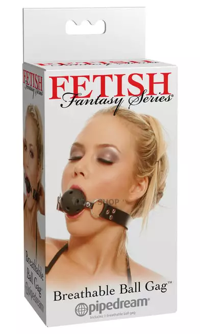 Кляп с отверстиями Pipedream Fetish Fantasy Series Breathable Ball Gag, черный