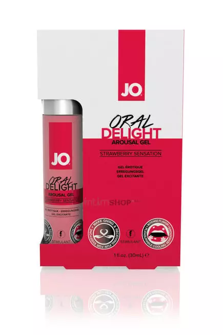 Лубрикант Jo Oral Delight Strawberry Sensation Клубничный, 30 мл