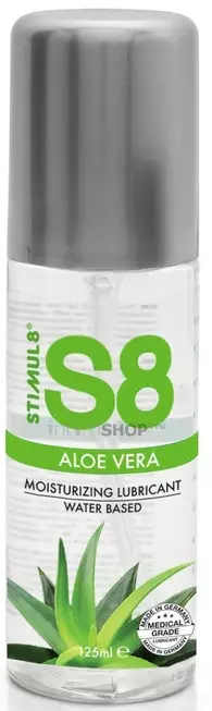 Лубрикант на основе алоэ StimulS8 Aloe Vera Lube на водной основе, флакон 125 мл