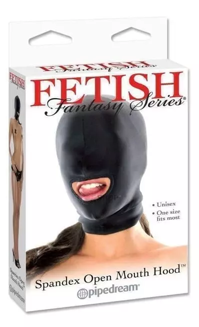 Маска с отверстием для рта Pipedream Fetish Fantasy Series Open Mouth Hood, черный