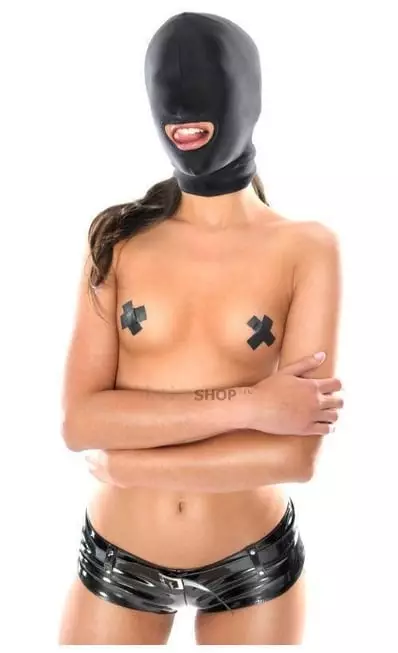 Маска с отверстием для рта Pipedream Fetish Fantasy Series Open Mouth Hood, черный