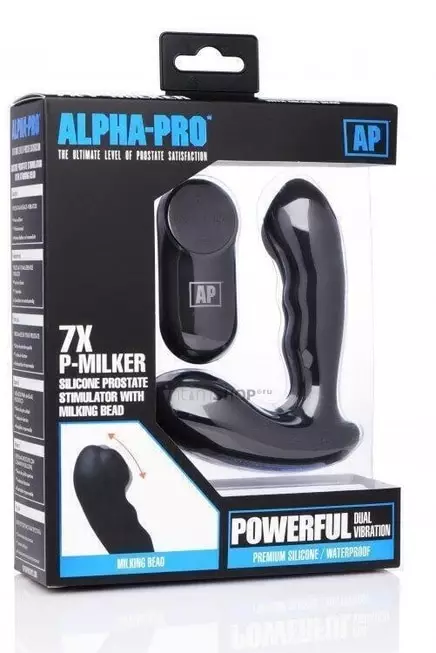 Массажёр простаты с пультом ДУ XR Brands Alpha-Pro 7X P-Milker, черный