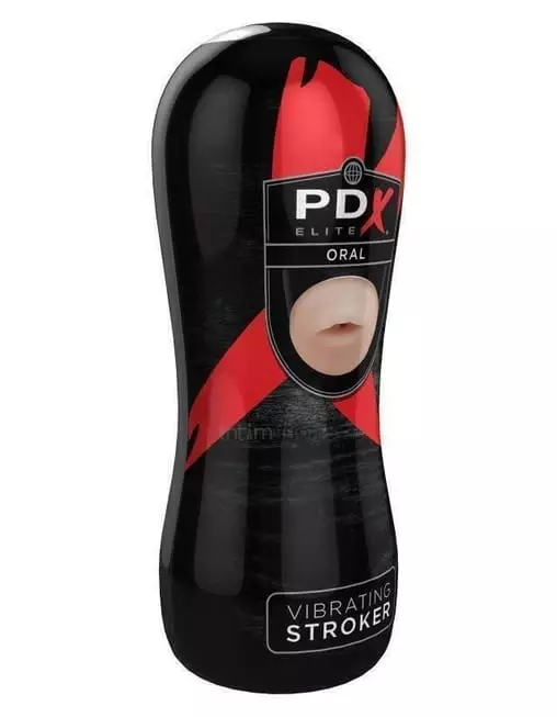 Мастурбатор с вибрацией Pipedream Pdx Elite Oral Stroker, черный