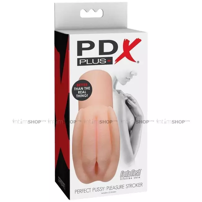 Мастурбатор вагина Pipedream PDX Plus Pleasure Stroker, телесный